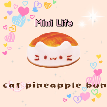 Cat pineapple bun