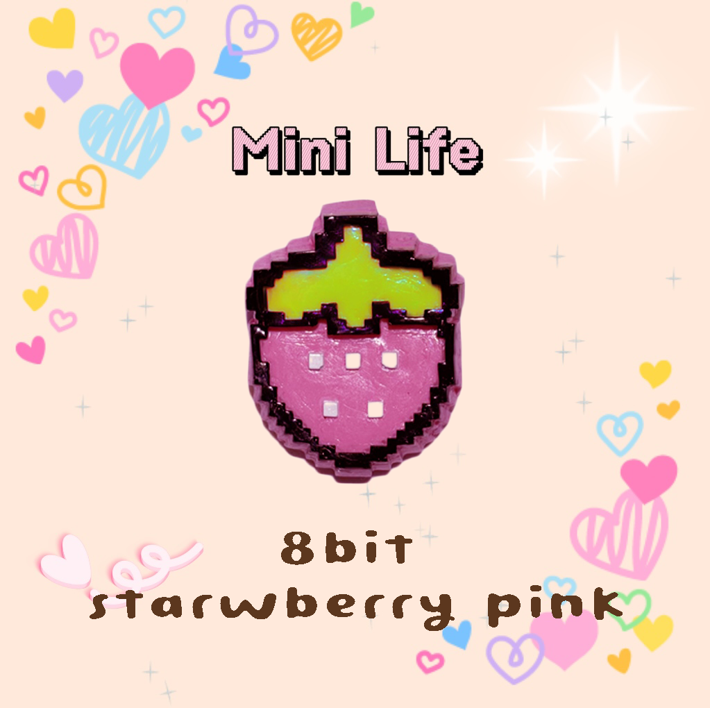 8 bit starwberry pink