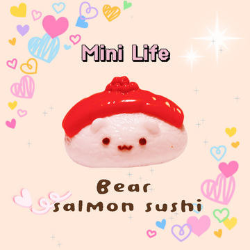 Bear salmon sushi