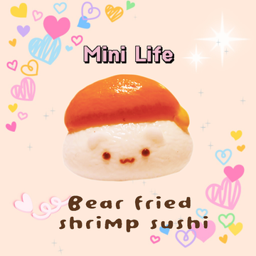 Bear fried shrimp sushi